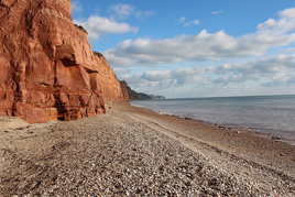 Image of beach in Sidmouth close to the Mount Pleasant Hotel